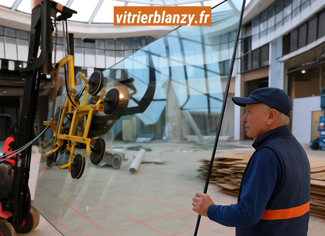 Remplacement de vitrine magasin Blanzy